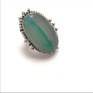 Green Botswana Agate Ring